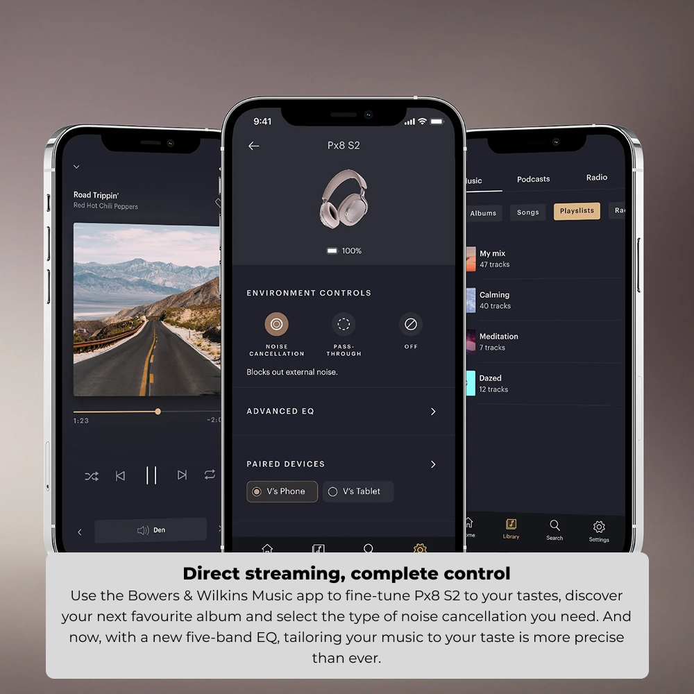 B&W Bowers & Wilkins Px8 S2 Over-Ear Noise Cancellation Headphone